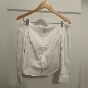 Express Open Shoulder White off the Shoulder Shirt size XS
